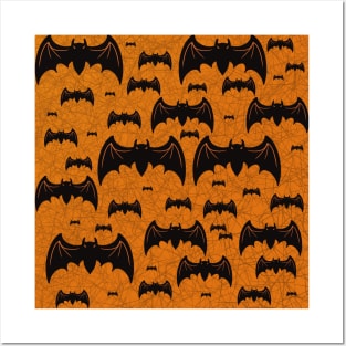 Halloween bats pattern Posters and Art